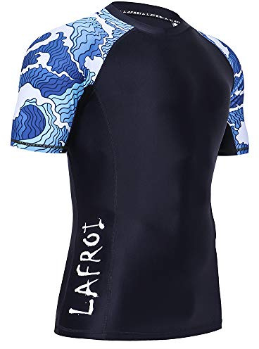 LAFROI Camiseta de Manga Corta para Hombre UPF 50+ Baselayer Skins de compresión CLY02D Surge M