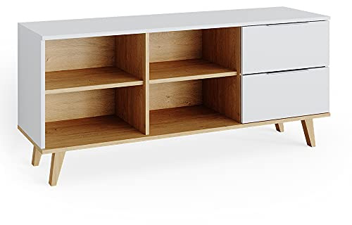 Vicco Kommode Nautica, Weiß, 40 x 61 cm, zur Aufbewahrung von Kleidung und Alltagsgegenständen