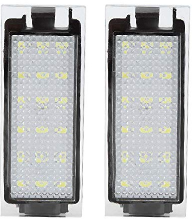 Ymiko Éclairage de Plaque D'immatriculation, 2 Pièces Ensemble de Lampe D'éclairage de Plaque D'immatriculation à LED pour Ren Ault/Twingo/Clio/Megane/Lagane