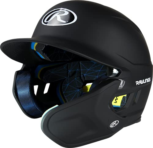 Rawlings Ma07s-mbk-adjrhb-sr Casque de Batteur de Baseball Mach 1 2022 avec ADJEXT RHB, Senior, Noir Mat pour Hommes, Taille Unique