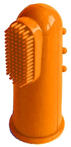 Baby finger tandborstar tandborste småbarn rena tänder mjuk borst tandvård oral hygien fodral (orange)