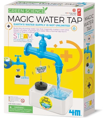 4M Rubinetto Magico | Scienza Ecologica | Costruisci un rubinetto dell'acqua per pompare l'acqua | Kit scientifico | Bambini 5+ | Attività STEM