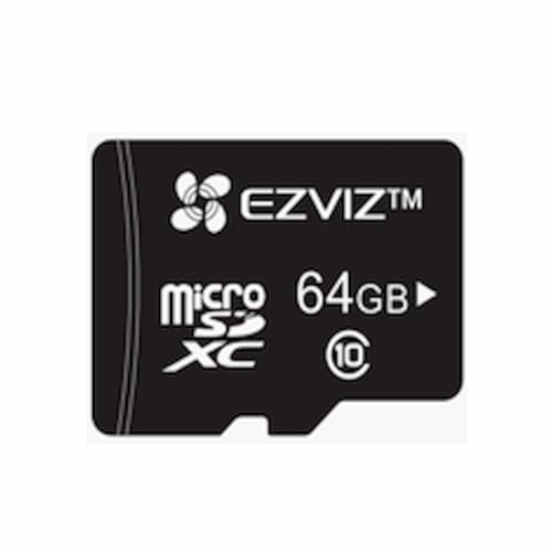 EZVIZ Micro SD, Scheda di Memoria fino a 90MB/Sec, Specialmente per EZVIZ Telecamere, Video camere di Sorveglianza, Nero, Micro SDXC, Micro SD Card 64 GB