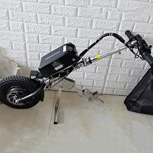 500 W Rollstuhl-Zuggerät Elektrorollstuhl 17 Ah Lithiumbatterie Reichweite 65 km 3 Geschwindigkeiten einstellbar 12-Zoll-Räder LCD-Display, geeigneter Sportrollstuhldurchmesser 20-26 mm,B