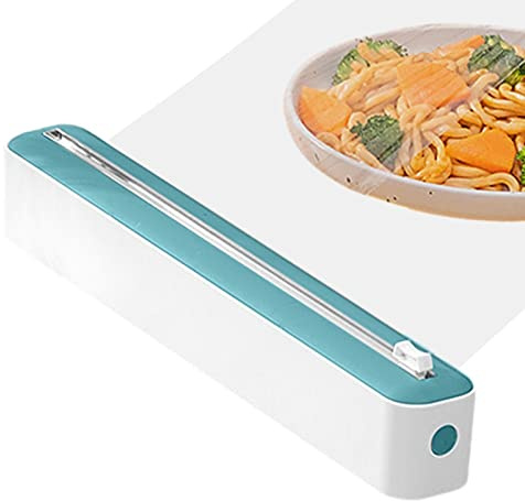 Plastfolieskärare, folieskärare, gourmetfolieskärare, 2 i 1 förpackningsskärare, påfyllningsbar dispenser för plastfolie, för plastfolie och aluminiumfolie