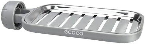 Porta Sapone Per Doccia Senza Foratura- 304 Acciaio Inox Mensole Per Doccia-Porta Spugna Lavandino Cucina Per Asta 20-27mm (Grigio)