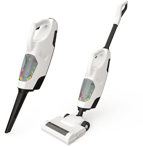 Toy Choi’s Staubsauger Spielzeug Set – Elektrischer Kinder Staubsauger Mit Flacher Düse, Sound und Ball-Plopp-Action – Vacuum Reinigungsset für Kinder, Jungen und Mädchen ab 3-6 Jahren