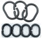 Lot de 12 Anneaux coulissants en Plastique pour Rideau de Douche Noir Ring