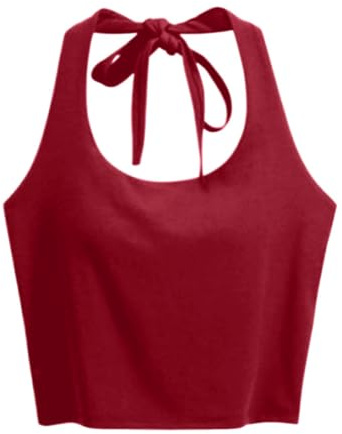 Debardeur avec Soutien Gorge Integre Femme, Crop Top Femme Dos Nu,Gilet sans Manche DéContracté Couleur Unie Caraco Extensible Confortables Douces Quotidien D'Entraînement La Course à Pied Caraco