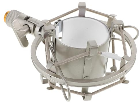 Alipis Condenser Microphone Shock Mount Clip Anti-vibration Suspension Holder for Studio and Portable Recording High Isolation Vibration Reduction Compatible with Podcasting Broadcasting