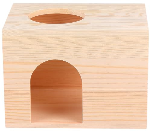 SHINEOFI Casa di Legno per Scoiattoli e Porcellini D'india, Mangiatoia Pratica e Leggera, Nascondiglio Portatile per Piccoli Animali Domestici, Facile da Pulire, Adatta a Cincillà