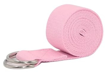 yogabälte elastiskt yogaband, balettband, bomull, för pilates för stretching(Pink)