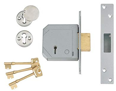 Union Locks 3G114E 5-Lever Mortice Deadlock C-Series 67mm Case - Satin Chrome