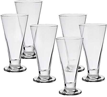 CRISTALICA 6 x Eisschale Set Dessertschale Eisbecher Glas Vincenza transparent 330ml Gelato Vero
