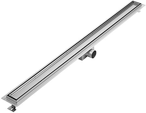 Milano Tile Insert Linear Brushed Stainless Steel Shower Drain - 1200mm