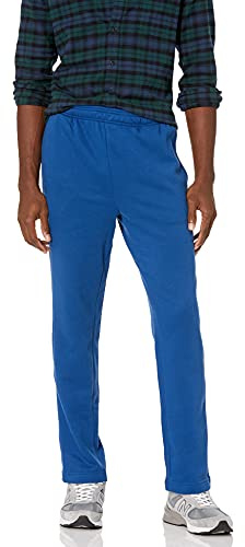 Amazon Essentials Men's Fleece Open Bottom Sweatpant (Available in Big and Tall), Blue, M