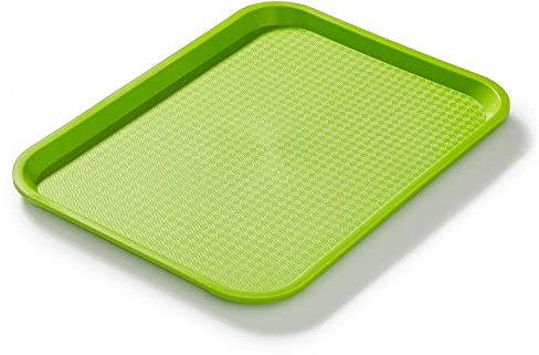 Forgast Rechteckig Fast Food-Tablett 40x30cm Grün Bruchsicheres Serviertablett Kunststofftablett Servierplatten für Restaurant, Couchtisch, Küche, Esszimmer Café, Fast Food, FG12522