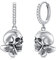 Skull Earrings 925 Sterling Silver Skeleton Earrings Butterfly Huggie Hoop Earrings Goth Earrings Halloween Jewelry Gifts for Women
