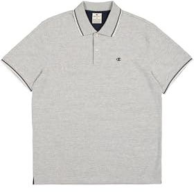 Champion Legacy - Polo da Uomo con Logo sul Petto, Grigio (EM021), S, Grigio (Em021), S