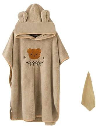 HAGOT Poncho de Bain pour Enfant, Serviette de Bain avec Capuche Bébé, Super Absorbantes Serviettes et Sorties de Bain, Serviette de Bain pour Nouveau-né Fille Garçon 0-3 Ans