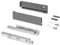 Emuca - Schubladen-Kit für Küche und Bad, Höhe 131mm, Tiefe 500mm, 30 Kg, sanftes Schließen, Panels nicht enthalten, Stahl, Anthrazitgrau