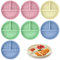 APOMOONS Lot de 8 Assiettes Divisées Assiette Compartiment Assiette Reequilibrage Alimentaire Adulte Assiette Plastique Reutilisable Assiette Compartiment Adulte pour Adultes et Enfants