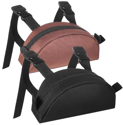 Fenteer Bolsa Organizadora para Sillín de Caballo, Paquete de 2, con Pomo, Material Oxford, con Cremallera, para Montar, Senderismo, Camping Y Uso a, Negro Y Marrón