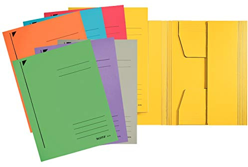 Leitz Jurismappe A4, 25er Pack, Mappe mit 3 Klappen, Ideal für den Transport von Dokumenten, Für ca. 250 Blatt, Farblich sortiert, 39240099