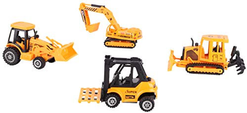 Chariot ÉLÉVATEUR Tracteur Mineur Moulage sous Pression Mini Construction Voiture Set DE Jeux 008611