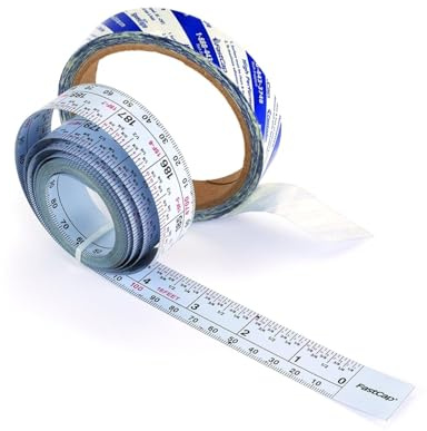 FastCap Peel & Stick Standard/Metric Measuring Tape - Perfect for Professionals and Home Improvement - Ideal for Layout & Cutting Stations - 16' Length, 7/8 Width - 01063
