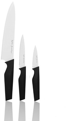 Martin Berasategui Set De 3 Cuchillos con Recubrimiento Cerámico Negro