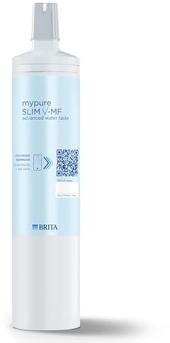 BRITA Cartucho filtrante para mypure SLIM V-MF, 1 filtro de agua (8000L) - recambio para el sistema de filtro debajo del fregadero para un agua libre de 99,999% de bacterias y con un sabor avanzado.