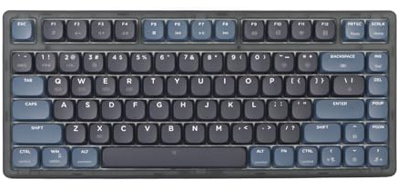Teclado Mecánico de 3 Modos Teclado para Juegos de 83 Teclas con Cable USB, Inalámbrico 2.4G, 5.2BT, Retroiluminación Blanca, Cuerpo Ultrafino, Teclas Rectangulares Redondeadas