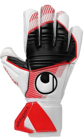 uhlsport Absolutgrip, Kinder und Erwachsene Torwarthandschuhe, Blanc/Rouge/Noir, 9 -