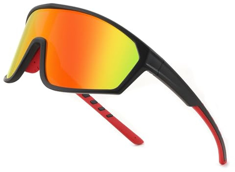 FEISEDY Occhiali da Sole Sportivi Polarizzati Uomo Donna Gioventù Bicicletta Occhiali Sportivi Specchiati per Ciclismo Pesca Guida Corsa con Protezione UV400 B1125