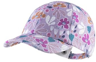Sterntaler Basecap Blumen - Mädchen Schirmmütze mit Blumendruck - Sommer Baseball Cap mit Metallschließe zur Größenregulierung - Sportive Baby und Kinder Schirmkappe, UV-Schutz 50+, Flieder, Größe 49