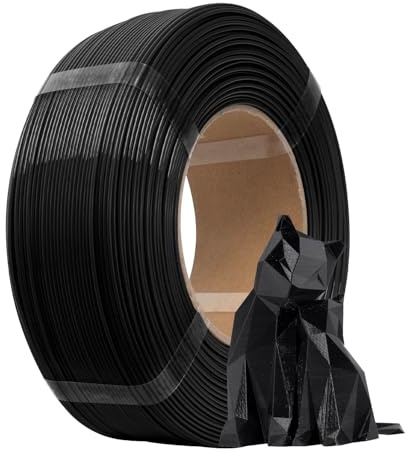 eSUN PLA+ Refill Filament 1.75mm Svart 1KG | Miljövänligt spollöst filament, för återanvändning med eSpool. Minskar plastavfall med bibehållen hög precision.