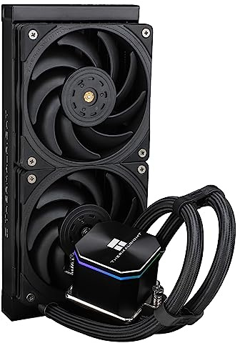 TR Frozen Edge 240 CPU Wasserkühler Schwarz mit PWM-Lüftern, Pumpengeschwindigkeit 3300RPM, S-FDB Lager, für AMD AM4/AM5, Intel LGA1150/1155/1200/1700/2011(FE240 Black)