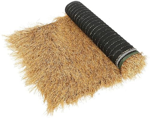 Artificial Straw Roof,Thatch Tiki Bar Hut,Synthetic Thatch Roof,Artificial Mexican Straw Roll,Suitable For Small Houses,Terraces,Seaside Pavilions,Hawaiian Parties,And Tiki Ba(Size:1.6x16.4ft(0.5x5m))