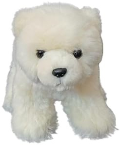 SMJWH Kleiner Eisbär-Plüschtier, realistisches, liegendes weißes Bärenjunges, weiches Kuscheltier, Geschenk for Mädchen und, arktische Tierwelt(Debout)