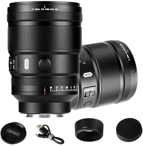 7artisans AF 135 mm F1.8 Teleobjektiv för Sony E-ram, fullformat, AF/MF, fast brännvidd, 1 000 g, två FN-programmerbara tangenter