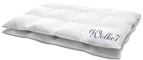 HANSKRUCHEN® Wolke 7 Bettdecke 135x200 cm - Medium - Made in Germany Kassettendecke aus 100% Baumwolle - Allergiker geeignet