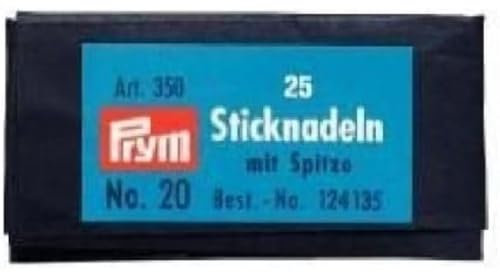 Prym 124135 Sticknadeln mit Sp. ST 20 1,00 x 43 mm silberfarbig, silber