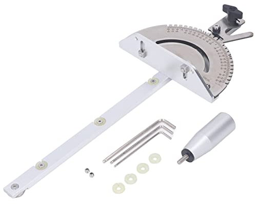 Tischkreissägen Gehrungslehre, Präzisions Einstellbarer Winkel Klare Skala Gehrungslehre Baugruppe Hochpräzises Winkel Gehrungslehre Sägezubehör aus Aluminiumlegierung