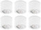 Sweet Led 6x LED-Aufbauspot Weiß – Flach & Schwenkbar – Aluminium Ø80x50mm – Aufputz Spots Decke inkl. 5W Modul 230V (3000K Warmweiß) – Deckenspots, Aufbaustrahler, Deckenstrahler
