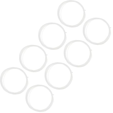 M METERXITY 8Pcs Badminton Racket String - High Flexibility Training Nylon Racquet String Line Badminton Repair Accessory for Badminton (10Mx0.75mm, White)