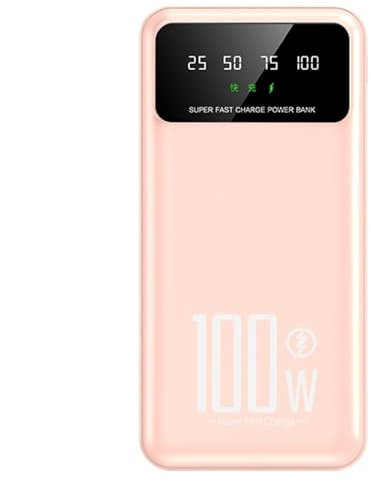 20000mAh Power Bank 5V/3A USB/Micro/Typ-C Out 100W Snabbladdare Externt Batteripaket Kompatibel Med IPhone Värmeväst Jacka Telefon (Size : Pink)