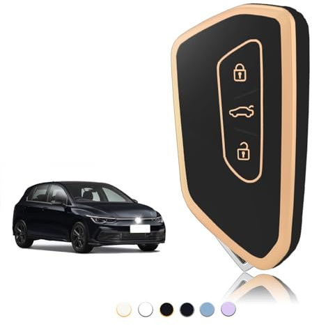TOOMUME Nyckelfodral passar för Volkswagen VW Golf 8 MK8, Cupra Born Formentor, Seat Leon MK4 Ateca Tarraco, Skoda Octavia Atlas, fjärrkontroll - Smart Key