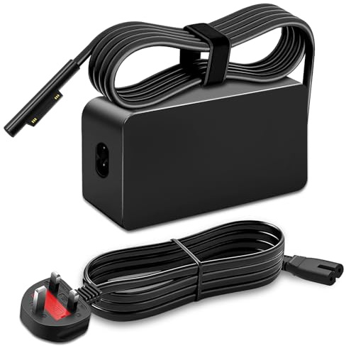Surface Pro Charger - Microsoft Surface Charger 65W for Surface Pro 7/8/9/10/11/X/3/4/5/7+, Surface Laptop 7/6/5/4/3/2/1, Surface Book 3/2/1, Surface Go 1/2 Tablet Power Supply