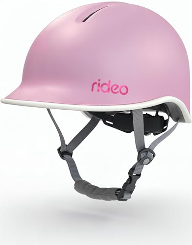 Rideo Kids Bike Helmet for Kids 3-5, Advanced Safety Boys and Girls Helmet, Adjustable & Multi-Sport, Patented Safety Buckle, Toddler to Youth (Pink-Purple)
